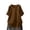 Coffee, variant on Womens Side Button Short Sleeve Blouse Casual Loose Fit 100% Polyester Tops for Daily Wear Outdoor Activities Vacation