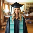 thumbnail image 6 of Fotbe Teal Turquoise Printed Class of 2024 Graduation Stole, 6 of 7