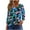 Green Tops for Women_u, variant on CYMMPU Women's Summer Fall Tunic Tops Vintage Swing Shirts Basic Tees Pleated Slanted Neck Business Work Blouses Floral Printed 3/4 Length Sleeve 2025 Clothes Green S