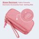 thumbnail image 4 of Organizador de cables de viaje, estuches para accesorios electrónicos, bolsa impermeable para accesorios, bolsa de transporte para cables de auriculares (rosa), 4 of 5
