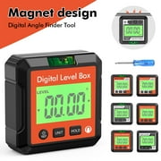 Digital Level Angle Gauge 360° Lcd Electronic Protractor Mini Inclinometer Magnetic Base Bevel Protractor Tilt Measuring Tool C Smile Home
