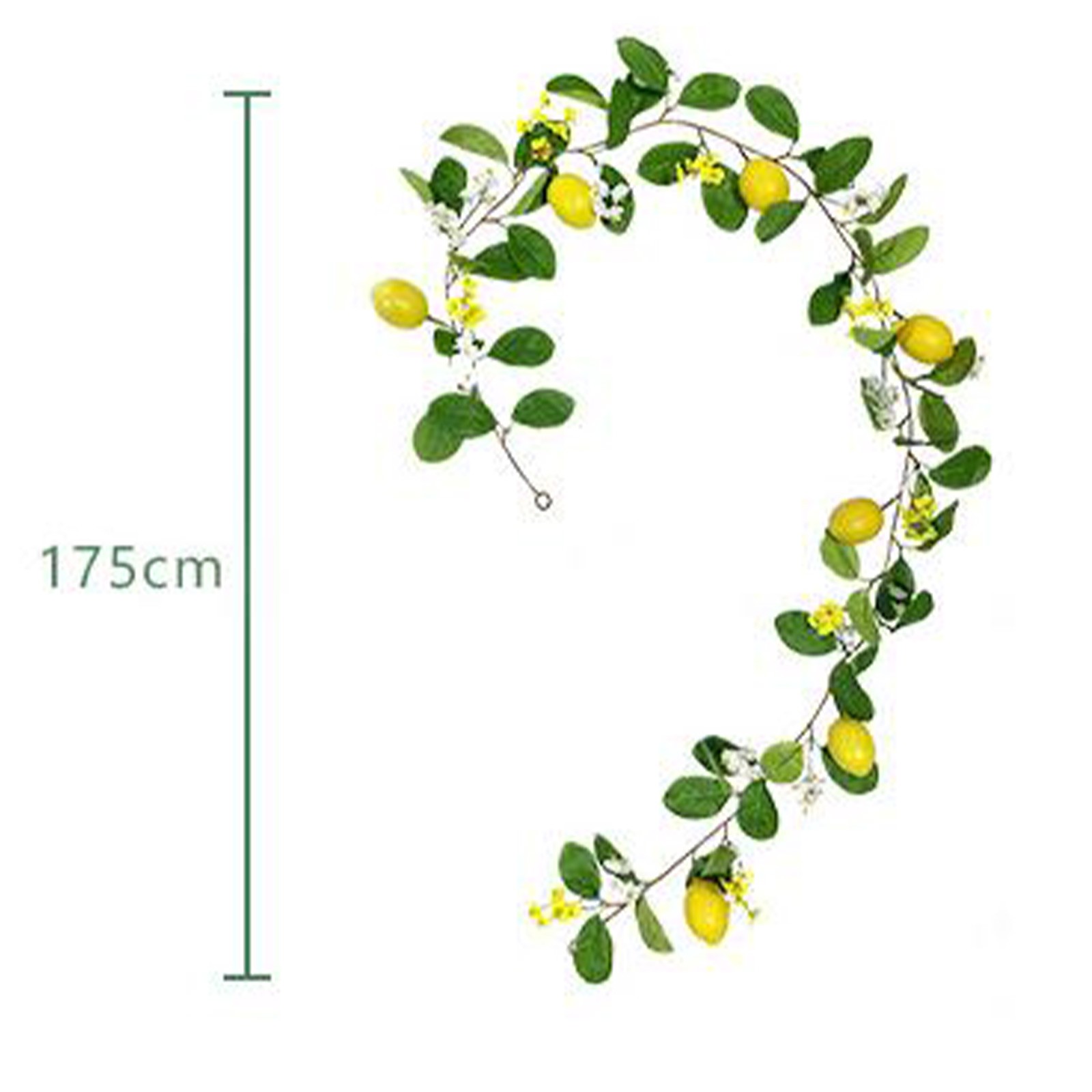 Artificial Lemon Garland With Eucalyptus Leaves And Lemons Simulation
