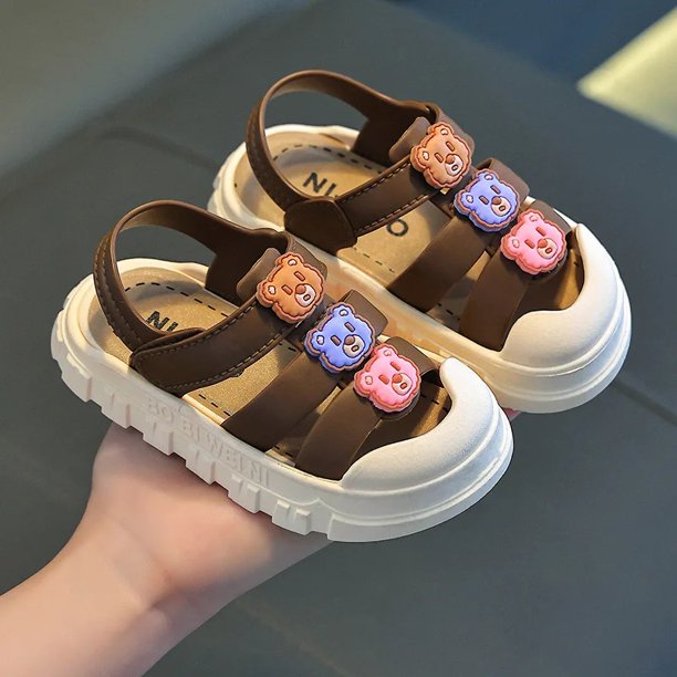 Nuevo Sandalias para niños 2025, sandalias de verano para interiores y exteriores, antideslizantes de fondo suave para niñas y niños pequeños, sandalias cómodas con suela de PVC