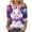 Purple, variant on UVEASISHA Funny Easter Shirts for Women Cute Bunny Graphic Tee Crew Neck 3/4 Sleeve Casual Top Soft Loose Fit Sleepwear Blouses Beige M