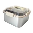 thumbnail image 4 of Fiambrera Bento rectangular multifuncional con tapa y asa para almacenar alimentos 1600ml, 4 of 9