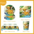 thumbnail image 3 of Disney-Decoración de cumpleaños del Rey León para niños, juego de vajilla, vasos de papel, platos, suministros de globos, tema de fiesta de Simba, dibujos animados, 3 of 4