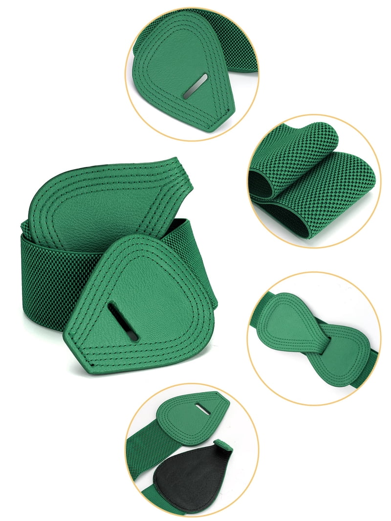 INSPIRE CHIC 2Pcs Interlock 8-shaped Buckle Elastic Faux  display picture 2