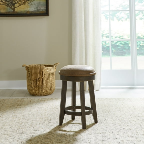 Paradise Valley Uph Console Stool in Brown