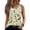 Light Green, variant on Womens Summer Tank Tops Sleeveless V Neck T Shirt Loose Fit Floral Print Botton Down Tunic Blouses Multicolor 2XL