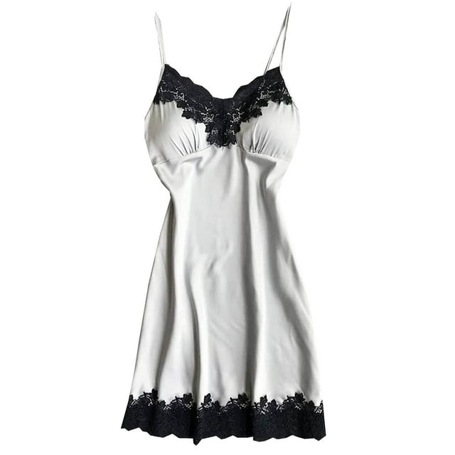 Camisones cortos de encaje para mujer, lencería, ropa interior, bata, vestido de dormir, camisón para mujer