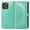 Green, variant on iPhone 14 Pro Wallet Case, Dteck Embossed Flower PU Leather Magneitc Flip Case With Hand Strap/Credit Card Holder for iPhone 14 Pro,Blue