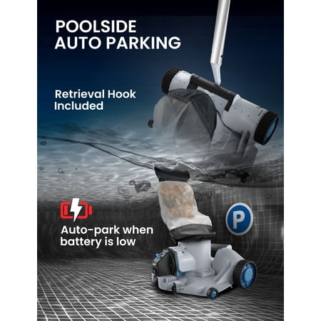Kokido XTROJET 620 Robotic Pool Vacuum Cleaner for Heavy Debris - Cordless