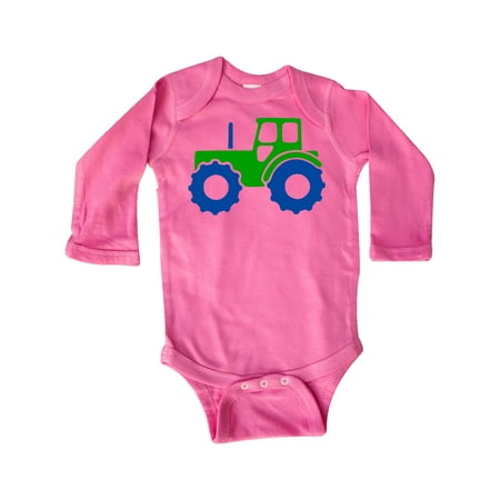 

Inktastic Cute Green Tractor Gift Baby Boy or Baby Girl Long Sleeve Bodysuit