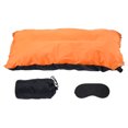 thumbnail image 1 of Unique Bargains Inflatable Pillow, Camping Travel Pillow with Storage Pouch Eye Masking, Orange, 1 of 7