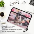 thumbnail image 6 of Accordion File Organizer with Zip Closure 13 Pockets Expanding File Folder Letter A4 Paper Document Organizer for Home Office Dog Holding A Rose, 6 of 7