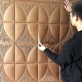 thumbnail image 3 of Papel tapiz autoadhesivo clásico de 70x70cm, pegatina de pared impermeable, paneles de pared 3d DIY, fondo de decoraciones para el hogar de espuma, 1-10 Uds., 3 of 5