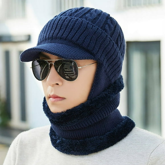 Unisex Men Women Winter Warm Hat Crafts Knit Visor Beanie Fleece Lined Ear Flap Cap New