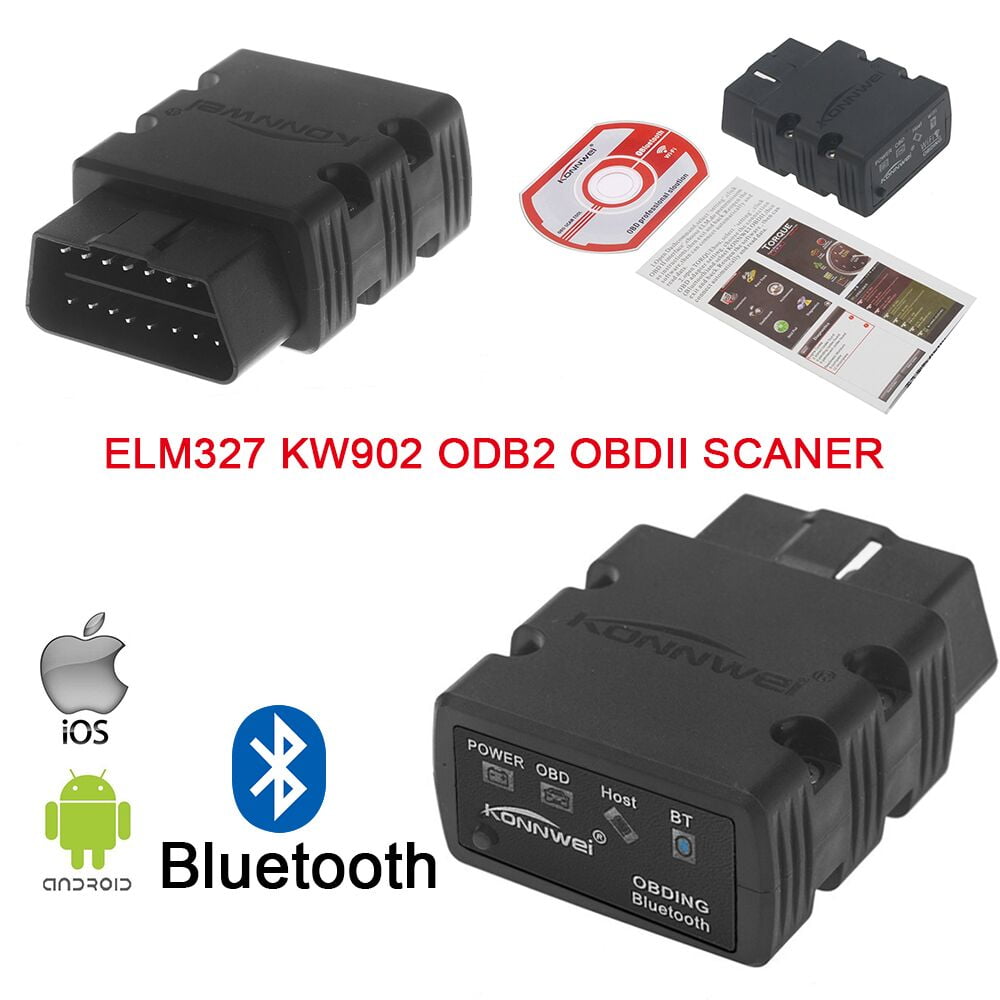 Bluetooth 4.0 OBD 2 Code Reader Adapter for Apple iPhone iOS & Android Device OBD2 OBDII Car Scanner OBD-II Scan Tool Check Engine Diagnostic Light Code with 3 Party App OBD2 Car Scanner & Torque