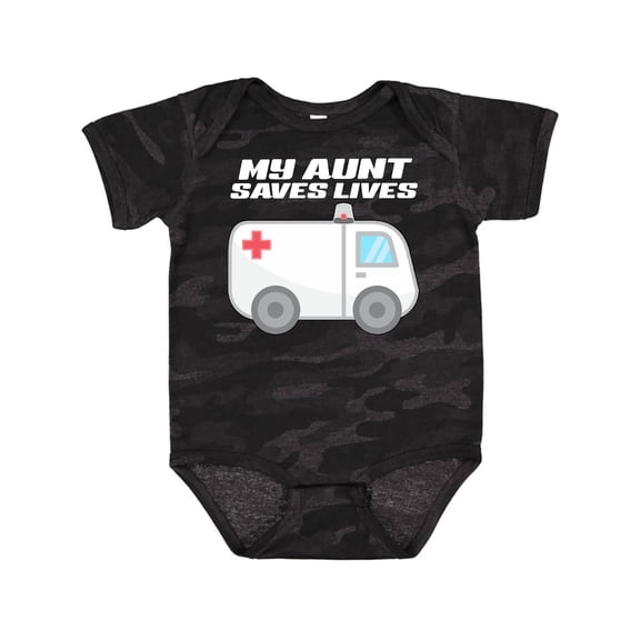 Inktastic My Aunt Saves Lives Ambulance Boys or Girls Baby Bodysuit