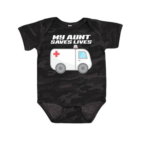 

Inktastic My Aunt Saves Lives- Ambulance Gift Baby Boy or Baby Girl Bodysuit