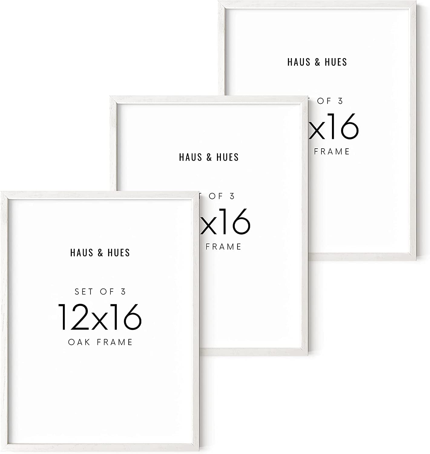 Haus and Hues Set of 3 12x16 White Frames Picture Frames 12x16 White