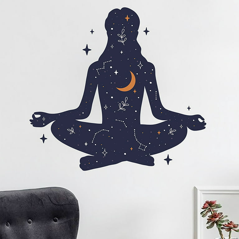 HD RAPID DESIGN 60.96 cm Free Yoga Stickers Decorative Wall
