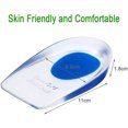 thumbnail image 5 of Almohadillas de gel para el talón Insertos para fascitis plantar - Almohadillas de silicona para el talón para espolones óseos Protectores para aliviar el dolor para sus pies doloridos o magullados El mejor tratamiento de gel para plantillas, Azul, L Dontodent Kuyhfg Sin marca, 5 of 5