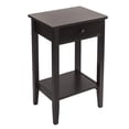 thumbnail image 4 of Wood Espresso Nightstand with Drawers, Tall Nightstands, Small Bed Side Table, Night Stand with Open Storage Shelves for Apartment, Small Places, Bedroom, Living Room, 4 of 5