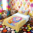 thumbnail image 3 of Erosebridal Pink Blue Drippy Baseball Cone Print Twin Sheet Sets, Fun Treats Bedding for Kids Boys and Girls, 1 Flat Sheet, 1 Fitted Sheet and 1 Pillowcase, 3 of 6