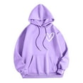 thumbnail image 6 of GEWSEY Womens Trendy Hoodies With Sayings Long Sleeve Sweatshirts Pullover Casual Tops Y2K Teen Girls Clothing (Light Purple, XXL), 6 of 7