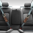 thumbnail image 2 of Chririnla Geometric Cowhide Car Seat Belt Pads 2 Pack, Seat Belt Shoulder Pad Polyester Non-Slip Breathable for Sedans SUV Auto, 2 of 8