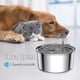 thumbnail image 3 of Fuente de agua para gatos, dispensador automático de agua para perros con fuente para mascotas de acero inoxidable de 3,2 l/108 oz, Ultra-qui(,), 3 of 4