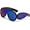 Black Blue, variant on Punk Sunglasses Women Men Hip Hop One Piece Sun Glasses UV400 Shades Mirror Eyewear