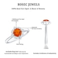 thumbnail image 5 of Rosec Jewels Fire Opal Vintage Inspired Ring with Diamond Accent (AAA Quality), 10K White Gold, US 10.00, 5 of 9