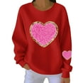 thumbnail image 4 of Goodtrade8 Heart Valentine Sweatshirts for Womens Long Sleeve Gifts Women Valentine's Day Graphic Crew Neck Pullover Cute Sweatshirts for Women, 4 of 4