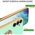 thumbnail image 3 of Slim Electroplated Plating TPU Ring Stand Case for Samsung Galaxy S24 Plus,Dteck Shockproof Rubber Case Built-in 360° Ring Holder Magnetic Back Cover for Galaxy S24+,Mint, 3 of 6