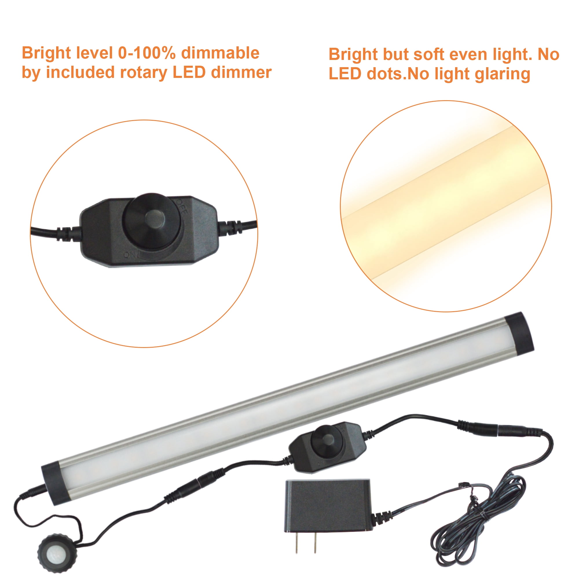 Comforday LED Under Cabinet Lights Kit Hardwired for Kitchen or Home Lighting