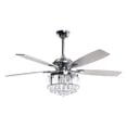 thumbnail image 5 of Modern Chrome 5-Blades Crystal Chandelier Ceiling Fan with Remote - 52 Inches, 5 of 5