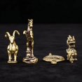 thumbnail image 4 of LLavero de latón con colgante, figuras de animales del zodiaco, ratones, Toro, Tigre, conejo, dragón, serpiente, caballo, oveja, mono, pollo, perro y cerdo, 12 unidades, 4 of 4