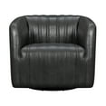 thumbnail image 3 of Aries Leather 45- Degree Return Swivel Barrel Chair, 3 of 7