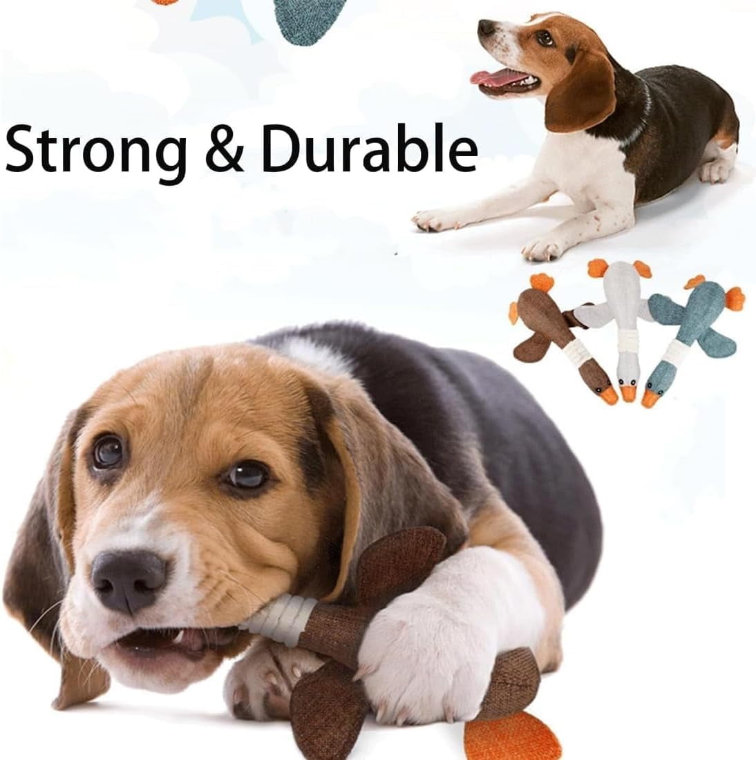 2026 NewRobust Duck for Chewers, Robustduck-Designed for Heavy Chewers, Indestructible Robust Duck Dog Toy, Long-Lasting Stitching for Large Medium Small Dogs (3pcs)