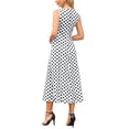 thumbnail image 3 of INSPIRE CHIC Women's Dress Polka Dot Tank Sleeveless A-Line Sundress White L, 3 of 6