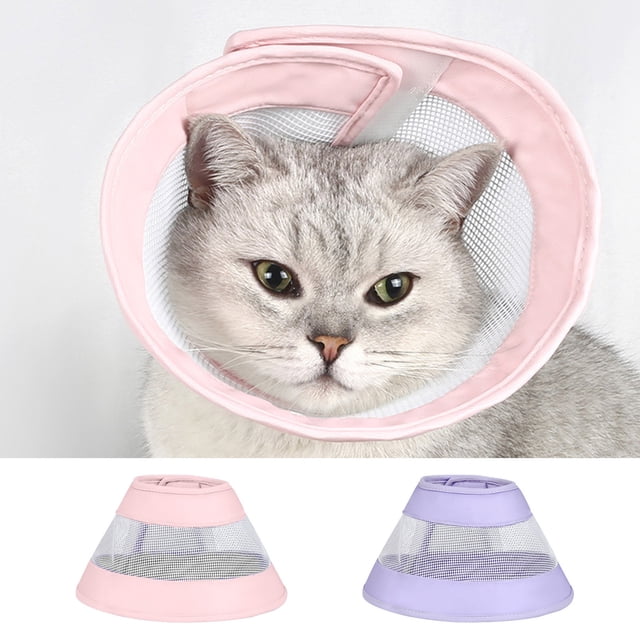 LiMimmuu Pet Recovery Collar Pet Collar Soft Breathable Mesh Pet Neck Cone Collar Scratch-resistant for Comfortable Wear Recovery Aid