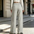 thumbnail image 5 of Women's High Waist Drawstring Wide Leg Sweatpants with Pockets Summer Loose Casual Lounge Trousers, 5 of 7