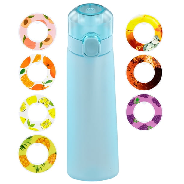 Botella de agua con olor a fragancia de 650 ml sin BPA 7 cápsulas de sabor para deportes al aire libre