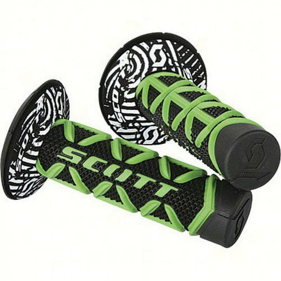 Scott Sports 219626-1089 Green/Black Diamond Motorcycle Grips