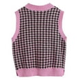 thumbnail image 2 of EGNMCR Cardigans pour Femmes, Chandails pour Femmes Chandail Décontracté à Col en V pour Femme Chandail Sans Manches à Col en V à Enfiler Couleur Contrastée Gilet pour Femme Chandail pour Femme, 2 of 6