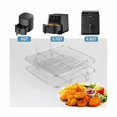thumbnail image 2 of 2-Tier Air Fryer Rack Stackable Grid Grill Rack Stainless Steel For 4.2-5.8qt Air Fryer Kitchen, 2 of 5