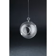 thumbnail image 2 of CC Home Furnishings 4" Clear Solid Hand Blown Round Glass Candle Holder, 2 of 2