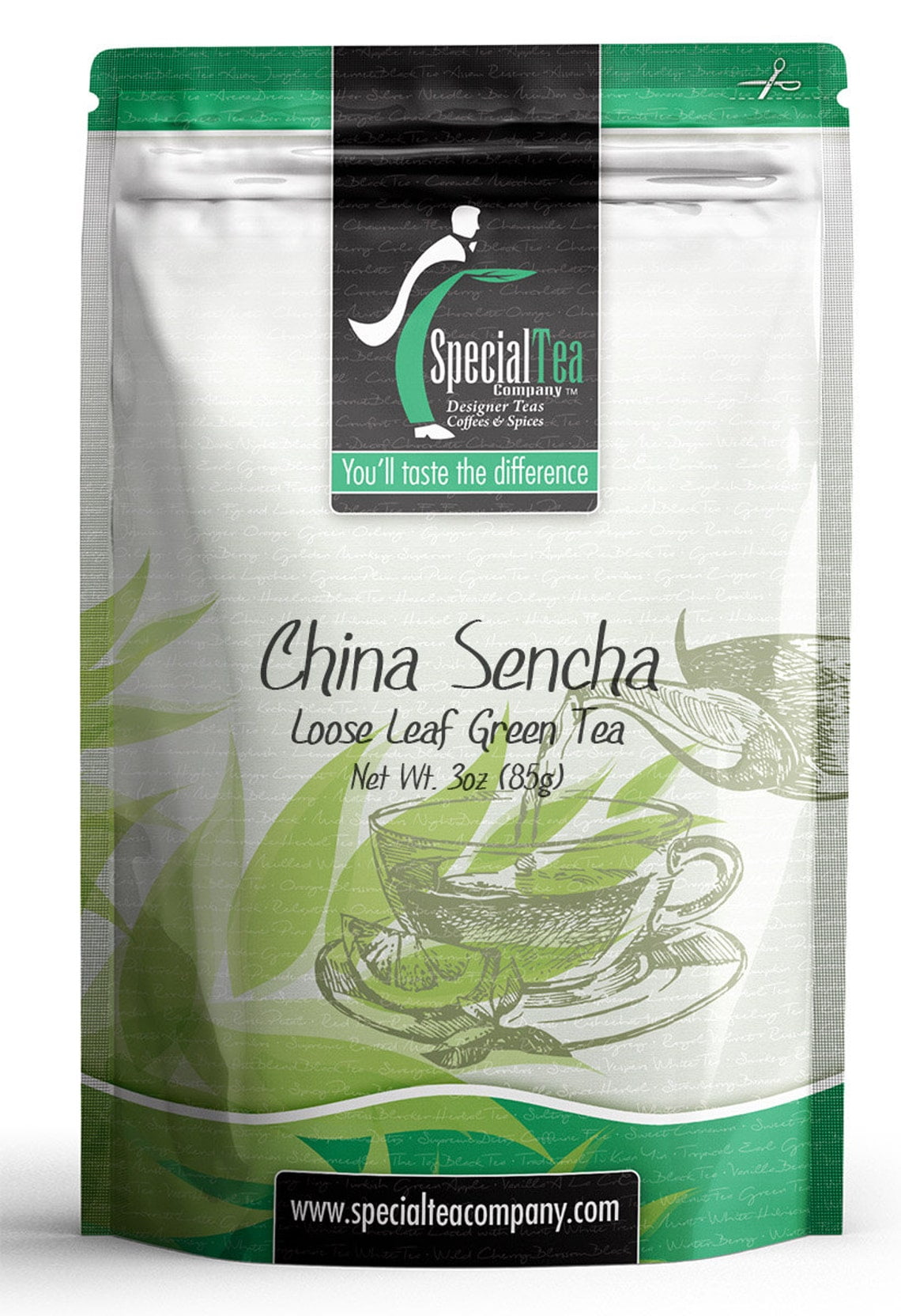 Special Tea China Sencha Organic Green Tea, Loose Leaf 3 oz